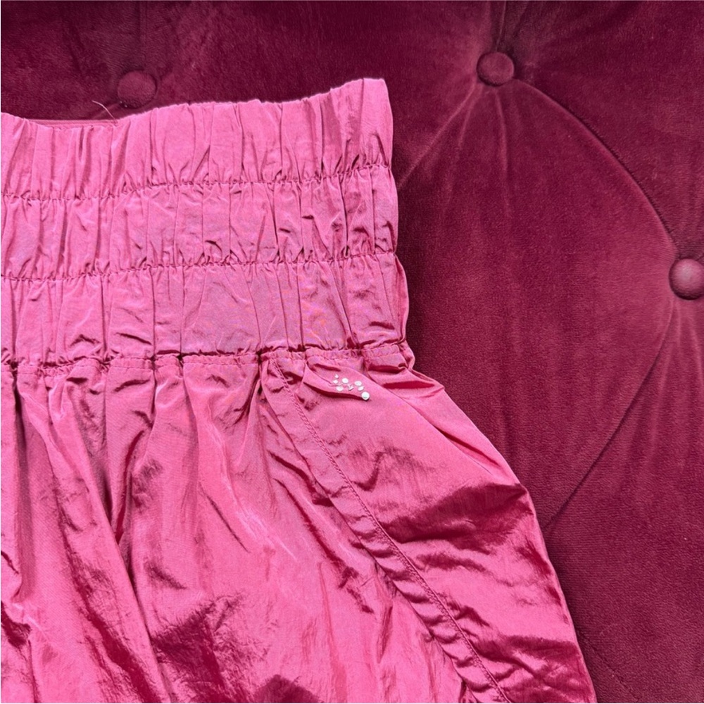 Free People Fuchsia Ruched Shorts